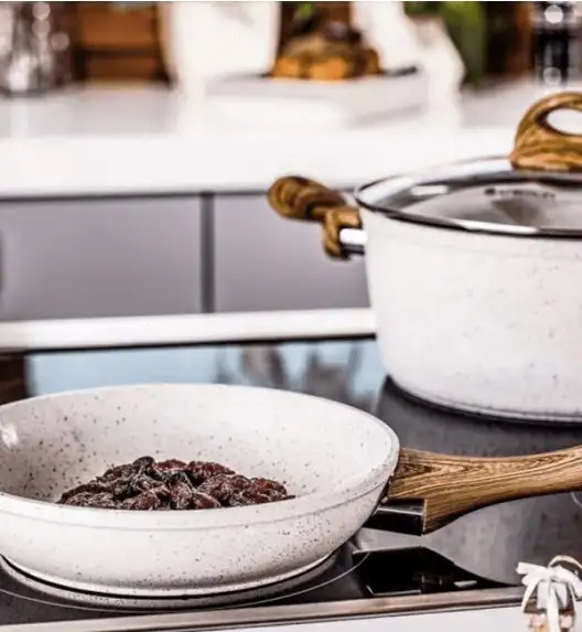 AMBITION NATURE Komplet garnków z pokrywkami 6 el + patelnie Nature 20, 28 cm