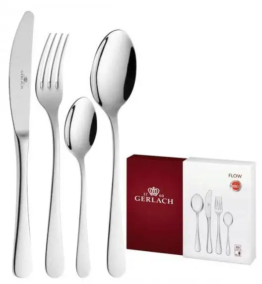 GERLACH FLOW Sztućce Komplet 60 el pudełko / 12 osób / połysk