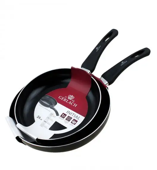 GERLACH PRIME Komplet Garnki z pokrywkami 6 el + patelnie Gerlach Initial 24, 28 cm