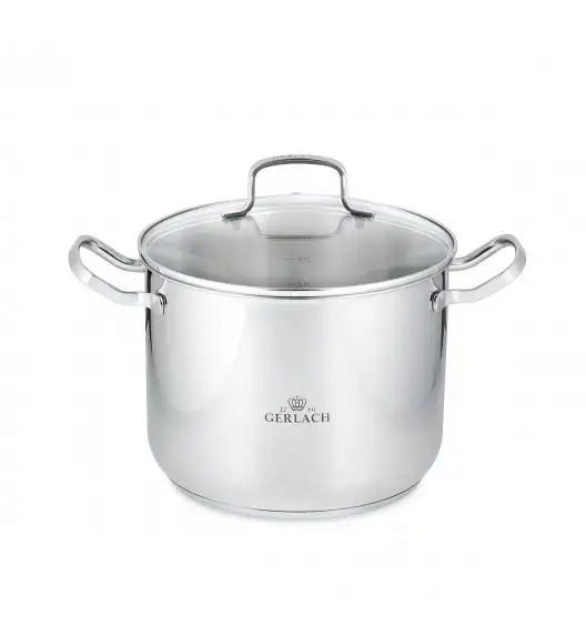 GERLACH SIMPLE Komplet Garnki z pokrywkami 9 el + patelnie Gerlach Initial 24, 28 cm