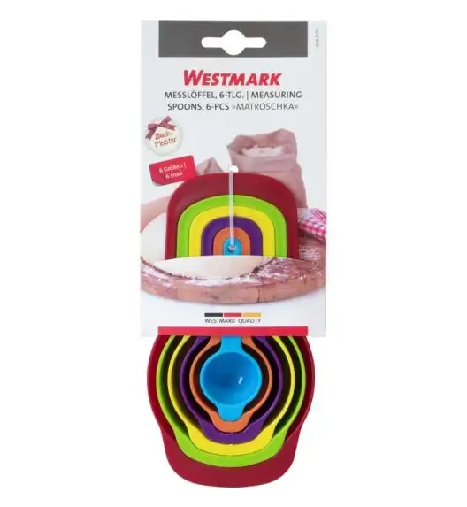 WESTMARK MATRIOSHKA Komplet kolorowych miarek kuchennych / 6 elementów