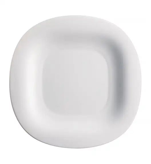 LUMINARC CARINE Serwis obiadowy dla 6 osób / 18 elementów / szkło hartowane / biało-szara