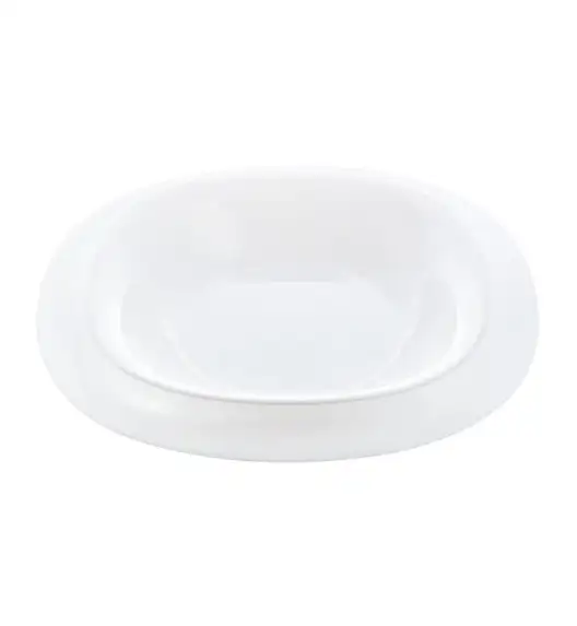 LUMINARC CARINE Serwis obiadowy dla 6 osób / 18 elementów / szkło hartowane / biało-szara