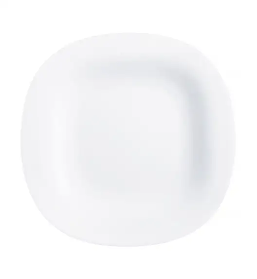 LUMINARC CARINE Serwis obiadowy dla 6 osób / 18 elementów / szkło hartowane / biało-szara