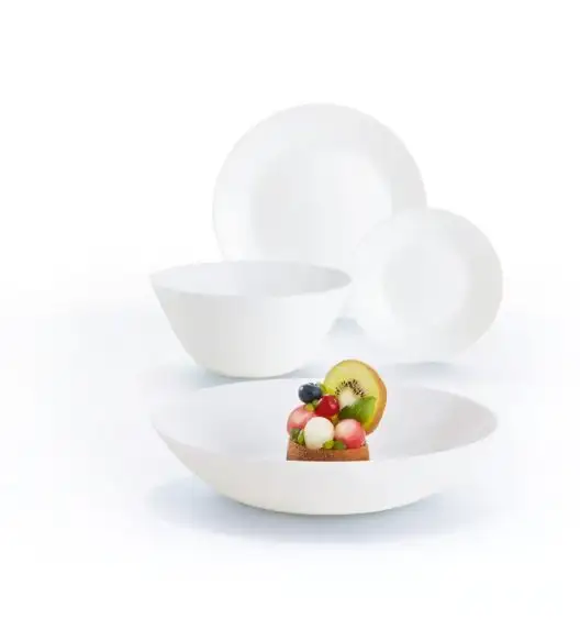 ARCOPAL ZEILE Komplet obiadowy 19 el dla 6 os / Szkło hartowane