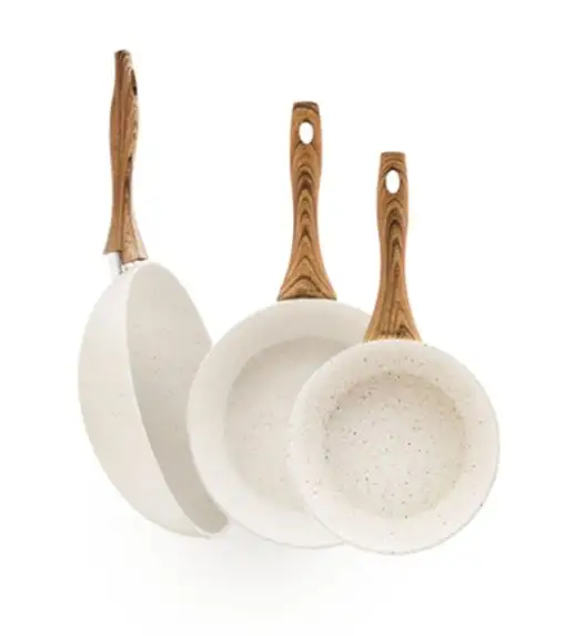 AMBITION NATURE Komplet patelni z powłoką nieprzywierającą Ø20+24+26 cm