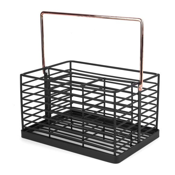 STARKE HARPER Koszyk do przechowywania / organizer  z rączką / czarny