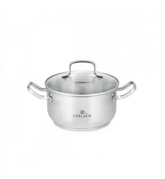 GERLACH SIMPLE Komplet Garnki z pokrywkami 9 el + Garnek Ambiente 7 L + Patelnie Natur 20, 28 cm 