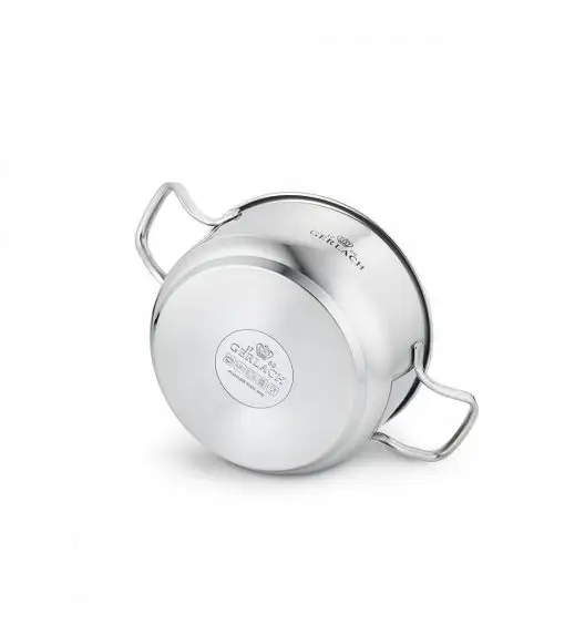 GERLACH SIMPLE Komplet Garnki z pokrywkami 9 el + patelnie Natur 20, 28 cm 