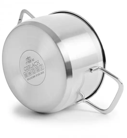 GERLACH BRAVA Komplet Garnki z pokrywkami 8 el + patelnie Gerlach Natur Evo 20, 28 cm 