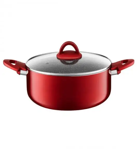 AMBITION JASPER Komplet garnków z pokrywkami 8 el (16, 20, 24, 28) cm + patelnie (20, 24, 28) cm / nieprzywierająca powłoka / indukcja