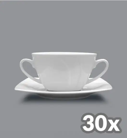 LUBIANA CELEBRATION 30 x Bulionówka 300 ml + spodek 16,5 cm 