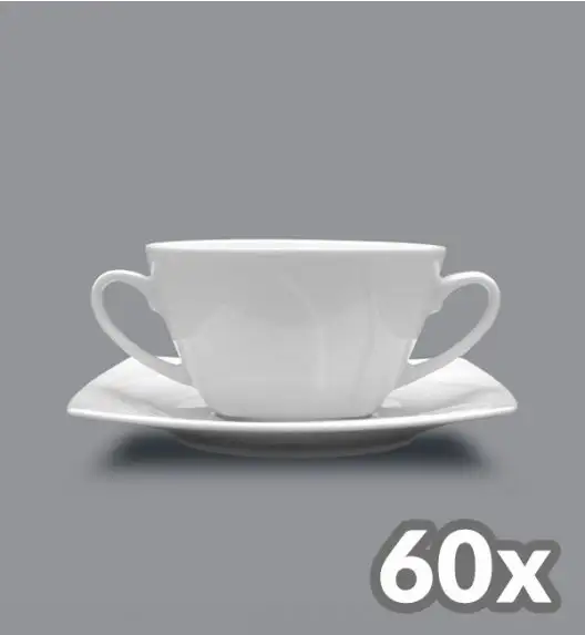 LUBIANA CELEBRATION 60 x Bulionówka 300 ml + spodek 16,5 cm 