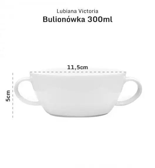 LUBIANA VICTORIA 60 x Bulionówka 300 ml + spodek 