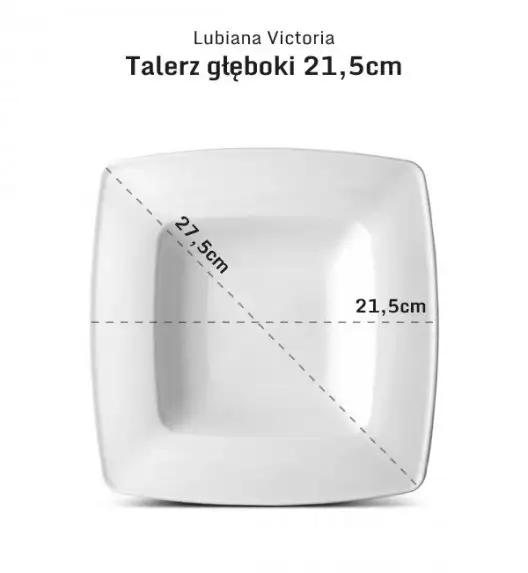 LUBIANA VICTORIA 120 x Talerz głęboki 21,5 cm