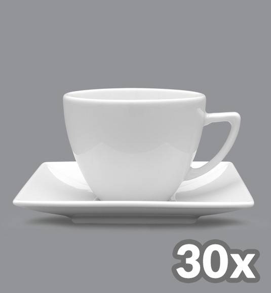 LUBIANA CLASSIC 30 x Filiżanka 280 ml + spodek 15 cm / porcelana