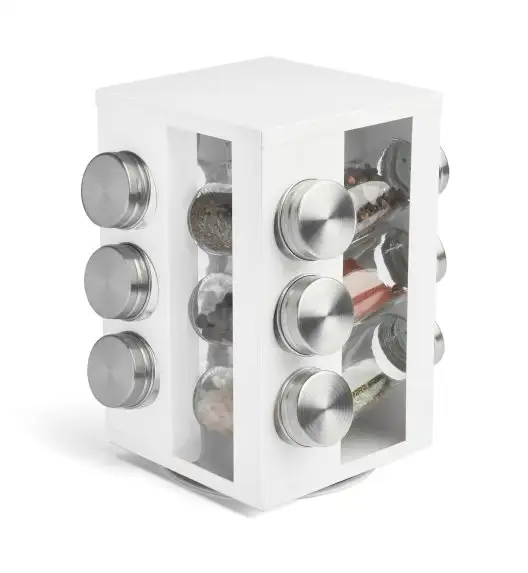 STARKE HARPER Komplet przyprawników 12 el / stal nierdzewna / biały