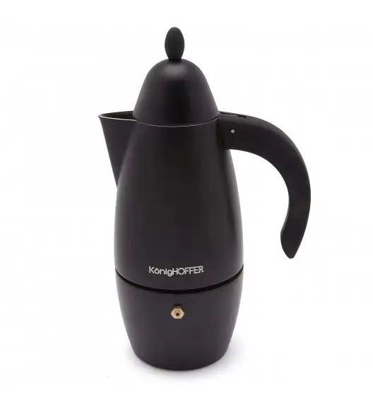 KÖNIGHOFFER PRESTIGIO BLACK Kawiarka do espresso 300 ml / 6 filiżanek / aluminium