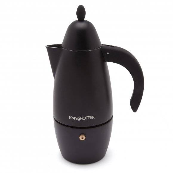 KÖNIGHOFFER PRESTIGIO BLACK Kawiarka do espresso 300 ml / 6 filiżanek / aluminium