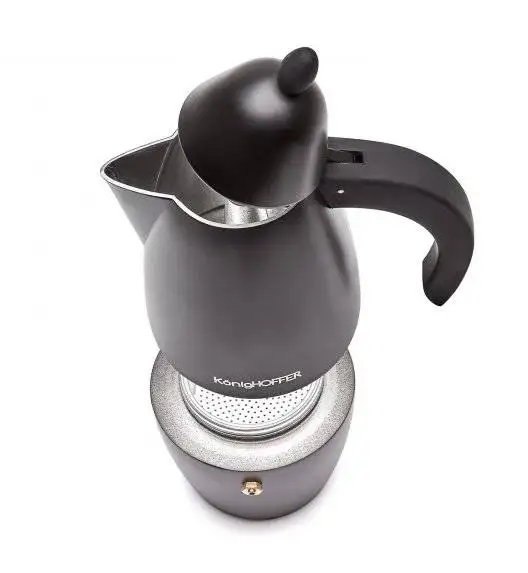 KÖNIGHOFFER PRESTIGIO BLACK Kawiarka do espresso 300 ml / 6 filiżanek / aluminium