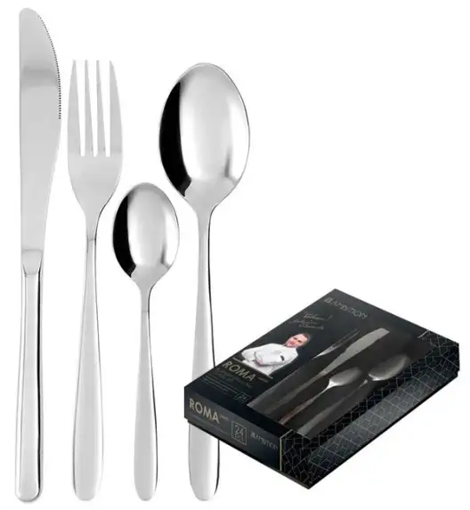 AMBITION ROMA Sztućce Komplet 24 el pudełko / 6 osób / połysk