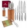GERLACH FINE Komplet 5 noży w bloku + deska dębowa + nożyce do drobiu