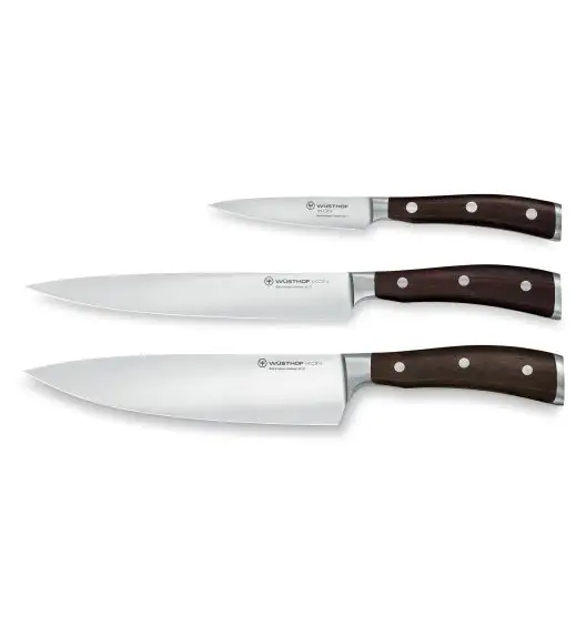 WÜSTHOF IKON Komplet 3 noży w pudełku / stal kuta