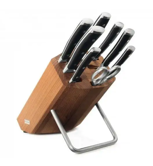 WÜSTHOF CLASSIC IKON Komplet noży w bloku / 9 elementów / stal kuta