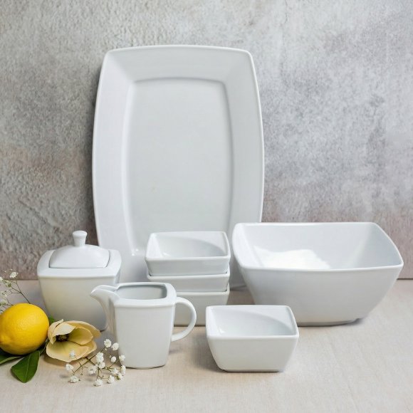 LUBIANA VICTORIA Komplet 8 dodatków serwingowych / porcelana