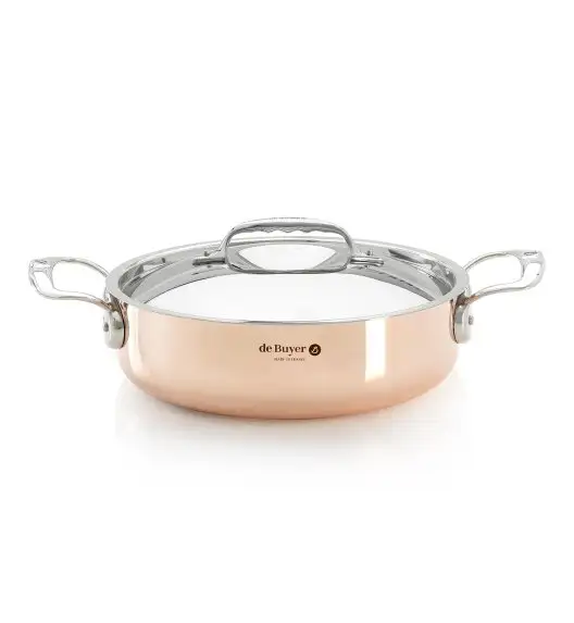 de Buyer PRIMA MATERA Garnek z pokrywą 3,1 l / miedziane