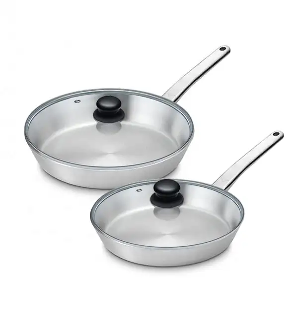 GERLACH PRESTIGE Patelnie całostalowe 24, 28 cm + Pokrywki KAIA HOME 24, 28 cm / indukcja