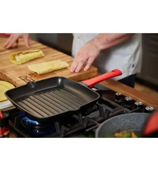 ZWIEGER OBSIDIAN Patelnia grillowa 28 cm GREBLON non- stick