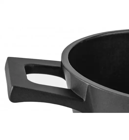 ZWIEGER OBSIDIAN Komplet garnków z pokrywkami 6 el+ patelnie Zwieger Obsidian 20, 24, 28cm + grillowa 28 cm