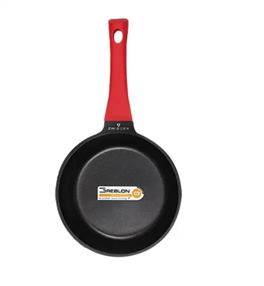 ZWIEGER OBSIDIAN Komplet patelni 24, 28 cm + pokrywki + patelnia grillowa 28 cm / powłoka GREBLON non- stick
