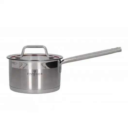 ZWIEGER KLASSIKER Komplet garnków z pokrywkami 11 el / stal nierdzewna SS 304 + Patelnie Obsidian 20, 24, 28 cm + grillowa 28 cm