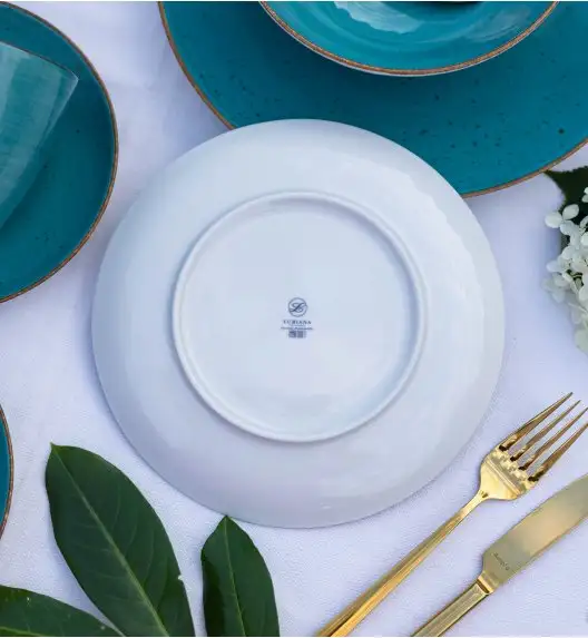 LUBIANA BOSS 6630L Serwis obiadowo - kawowy 30 el / 6 osób / morski / porcelana ręcznie malowana