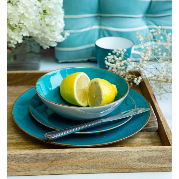 LUBIANA BOSS 6630L Serwis obiadowy 36 el / 12 osób / morski / porcelana ręcznie malowana