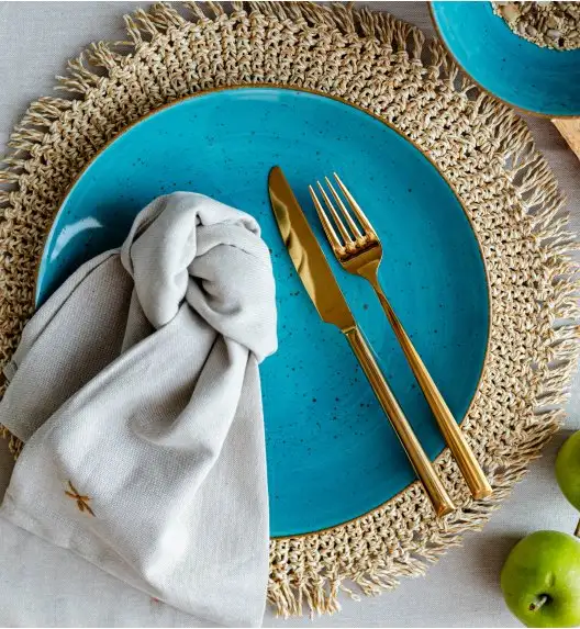 LUBIANA BOSS 6630L Talerz obiadowy 27 cm / morski / porcelana ręcznie malowana