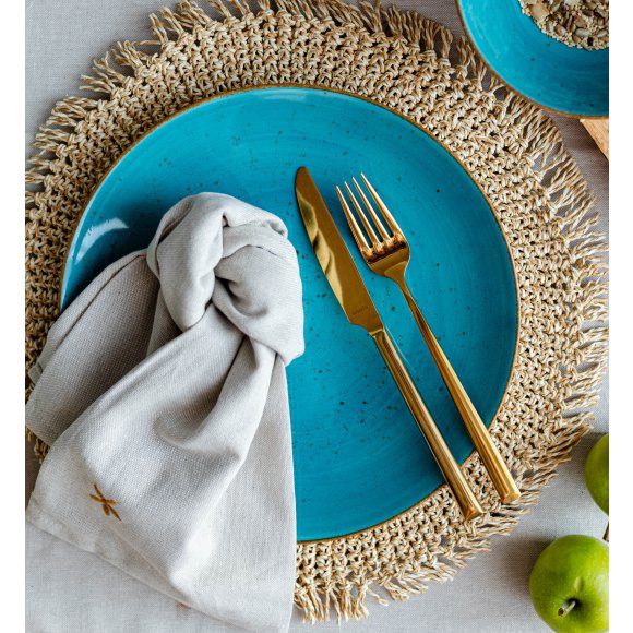 LUBIANA BOSS 6630L Talerz obiadowy 27 cm / morski / porcelana ręcznie malowana