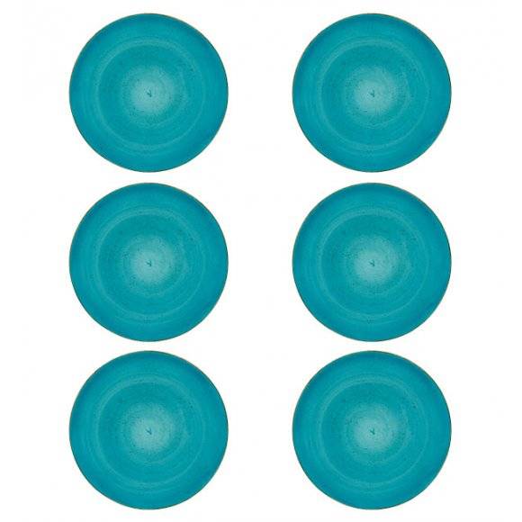 LUBIANA BOSS 6630L Komplet Talerze obiadowe 27 cm / 6 os / 6 el / morski / porcelana ręcznie malowana