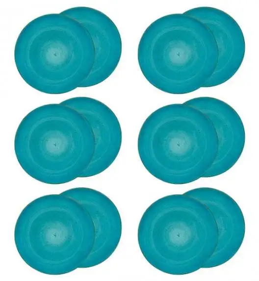 LUBIANA BOSS 6630L Komplet Talerze obiadowe 27 cm / 12 os / 12 el / morski / porcelana ręcznie malowana