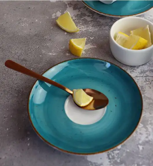 LUBIANA BOSS 6630L Komplet Filiżanka 200 ml + spodek / 12 os / 24 el / morski / porcelana ręcznie malowana