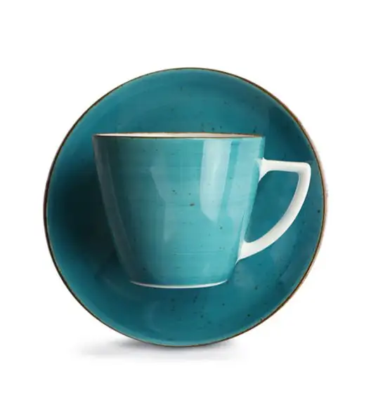 LUBIANA BOSS 6630L Komplet Filiżanka 350 ml + spodek / 12 os / 24 el / morski / porcelana ręcznie malowana