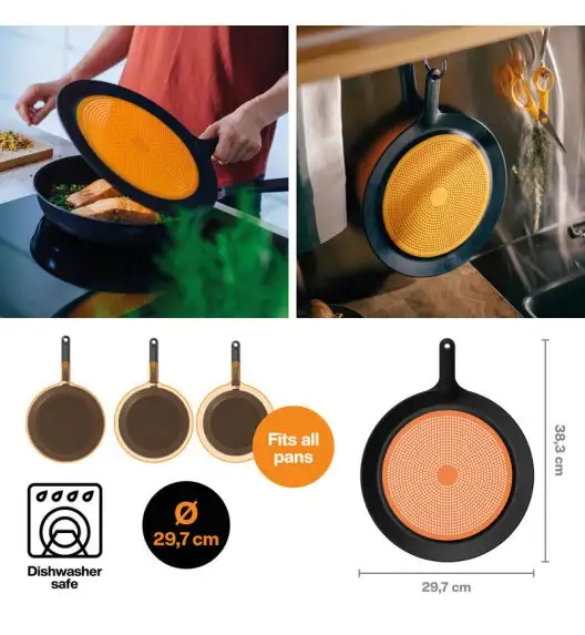 FISKARS FUNCTIONAL FORM 1027305 Pokrywka ochronna 30 cm na patelnię / tworzywo sztuczne