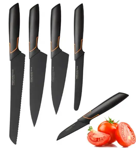 FISKARS EDGE FSEL6 Komplet 5 noży kuchennych / japońska stal nierdzewna 