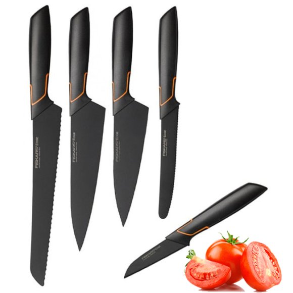 FISKARS EDGE FSEL6 Komplet 5 noży kuchennych / japońska stal nierdzewna 