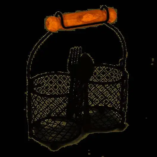 TADAR RUSTIKO Dwukomorowy ociekacz na sztućce 21,5 x 24,5 cm