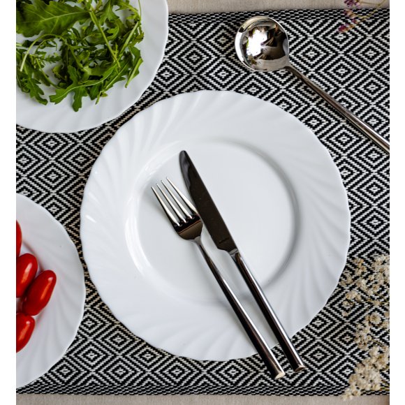 LUMINARC TRIANON Komplet obiadowy 36 el dla 12 os / szkło hartowane 