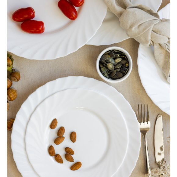 LUMINARC TRIANON Komplet obiadowy 72 el dla 24 os / szkło hartowane 