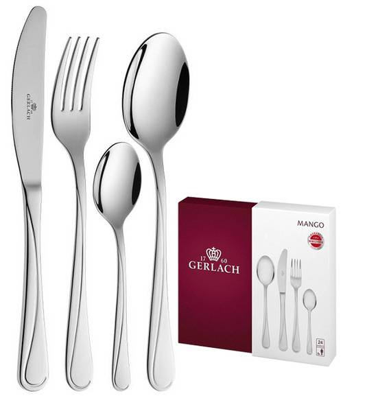 Gerlach Mango Sztućce Komplet 24 el pudełko / 6 osób / połysk